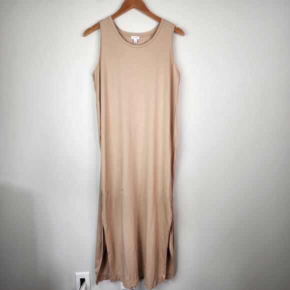 Cuyana Drape Back Sleeveless Dress Quartz Size XL - Picture 2 of 8